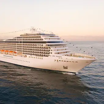 The MSC Poesia at sea