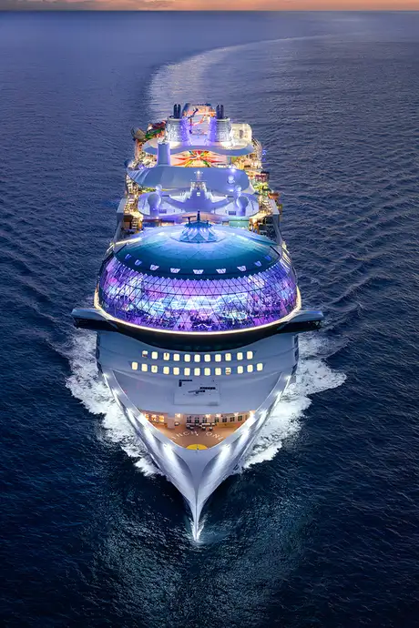 The Icon of the Seas at night