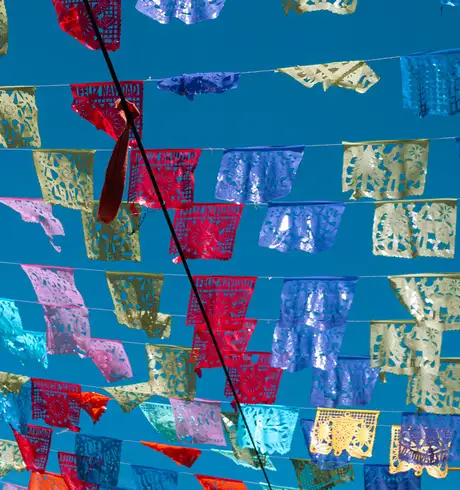 Rows of fabric patterns