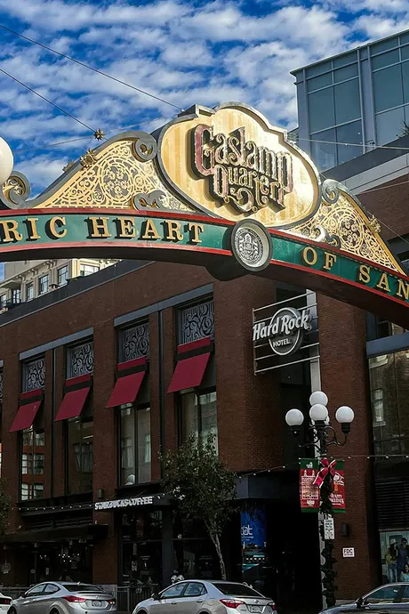 The Sign on the entrance to San Diego's Gaslamp Quater