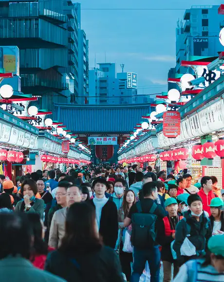 A View of a market in Japan