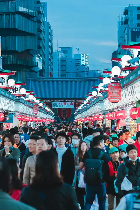 A View of a market in Japan