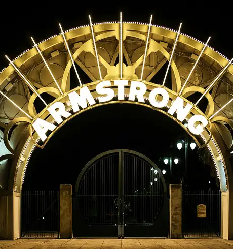 The entrance to Louis Armstrong Park