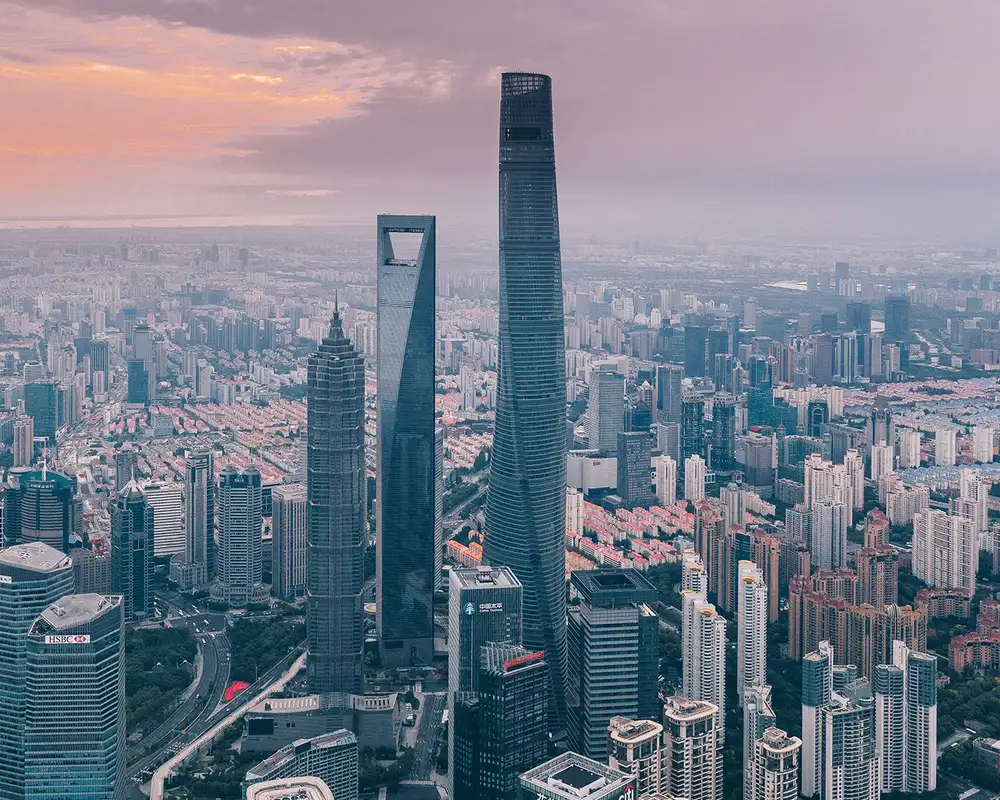 The Shanghai Skyline featuring the Shanghai Tower
