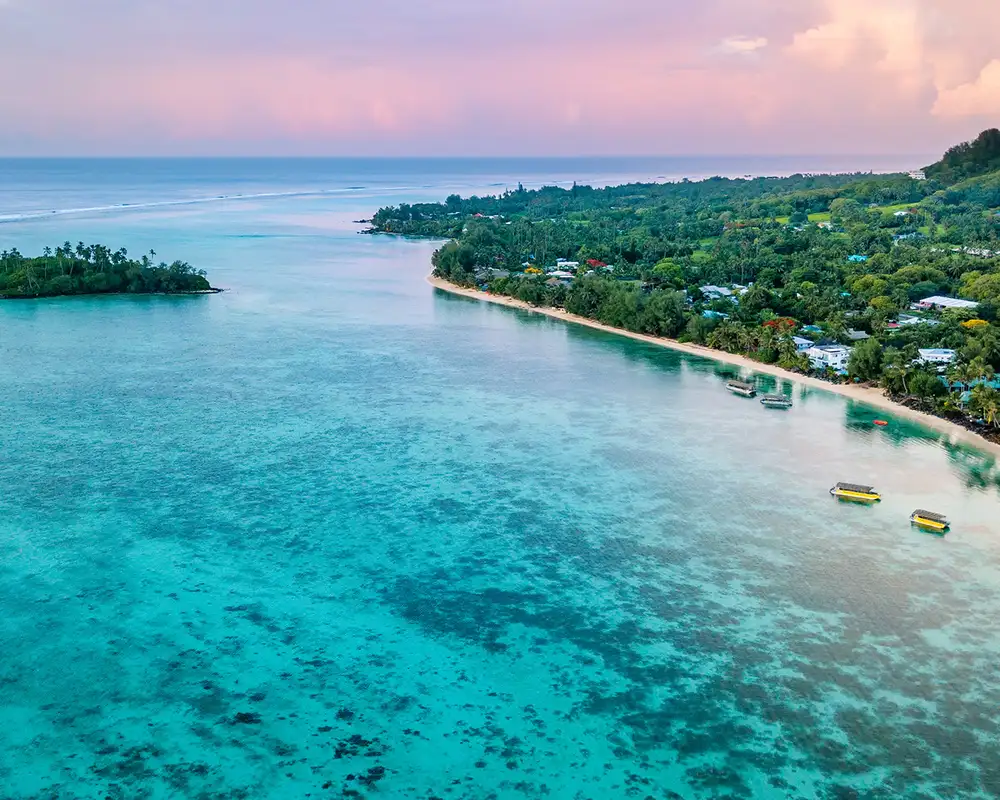 A view of Muri Lagoon, Rarotonga