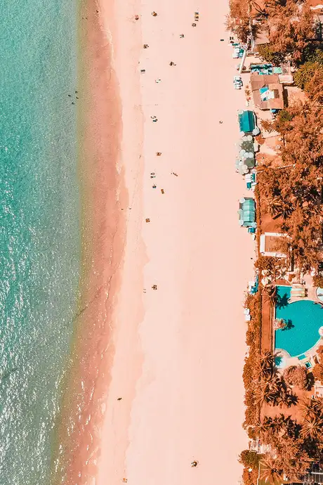 An Aerial View of Kata Noi Beach in Phuket, Thailand