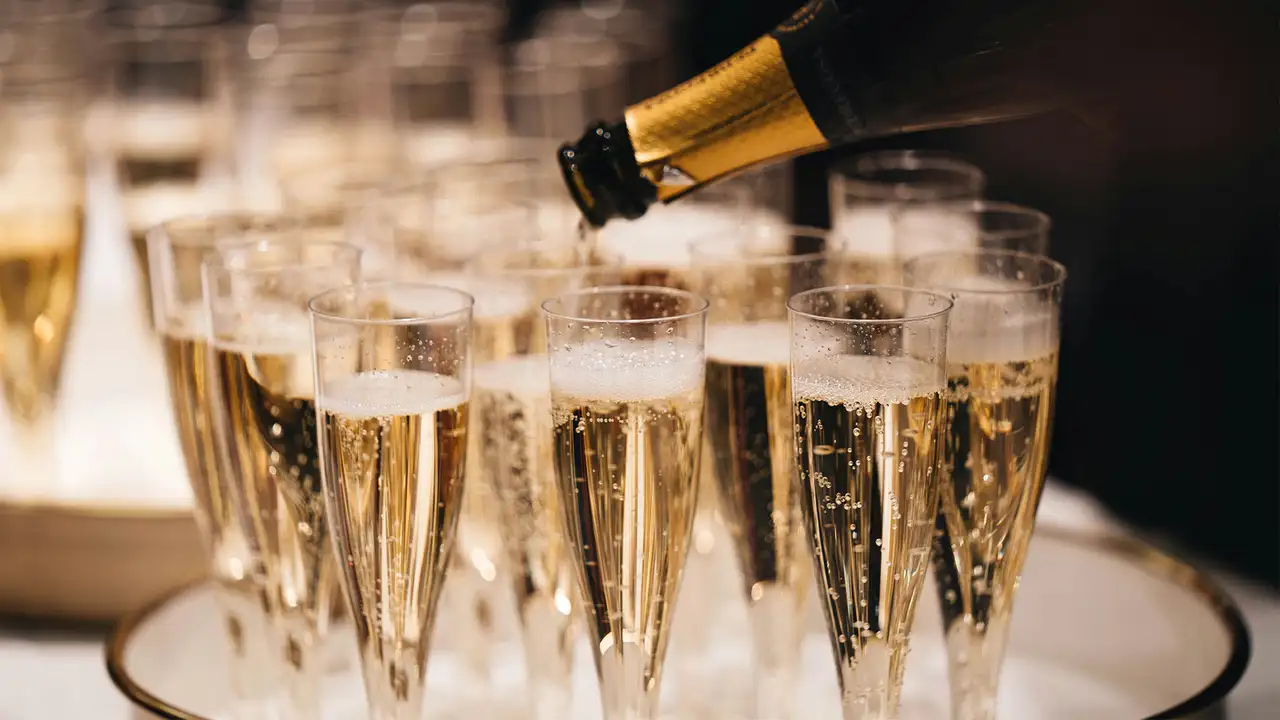 Champagne being poured