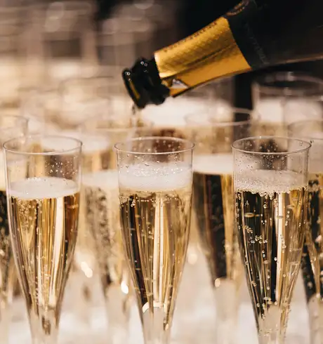 Champagne being poured