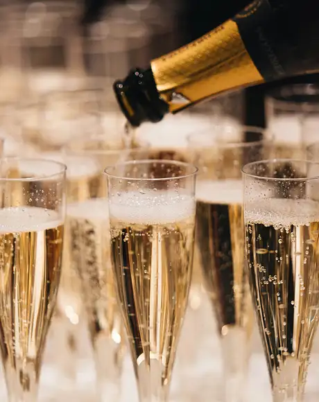 Champagne being poured