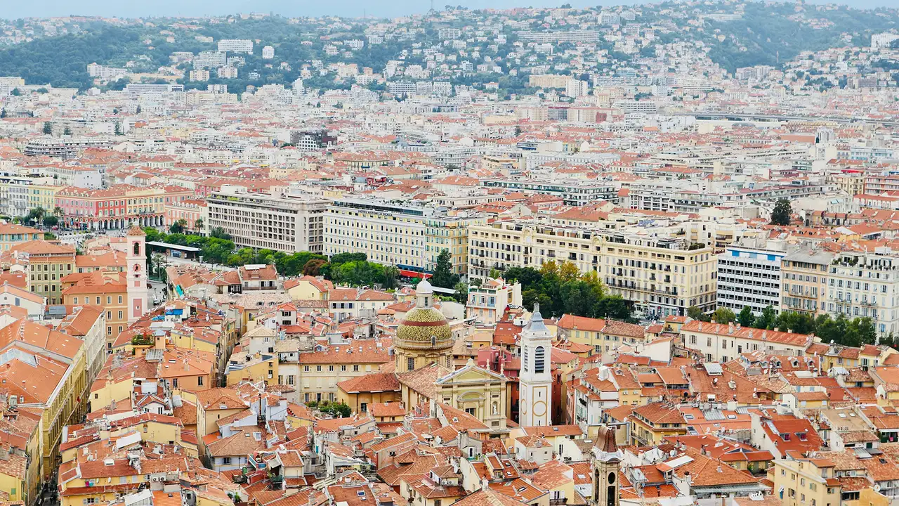The skyline of Nice, France