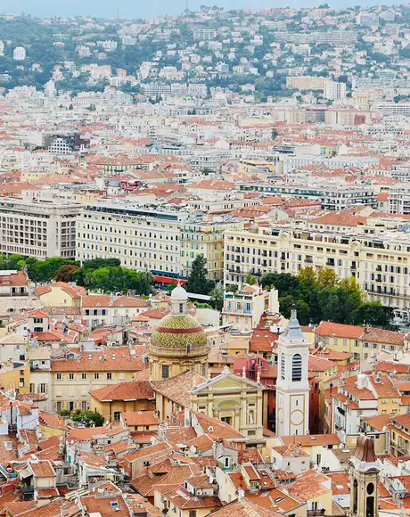 The skyline of Nice, France
