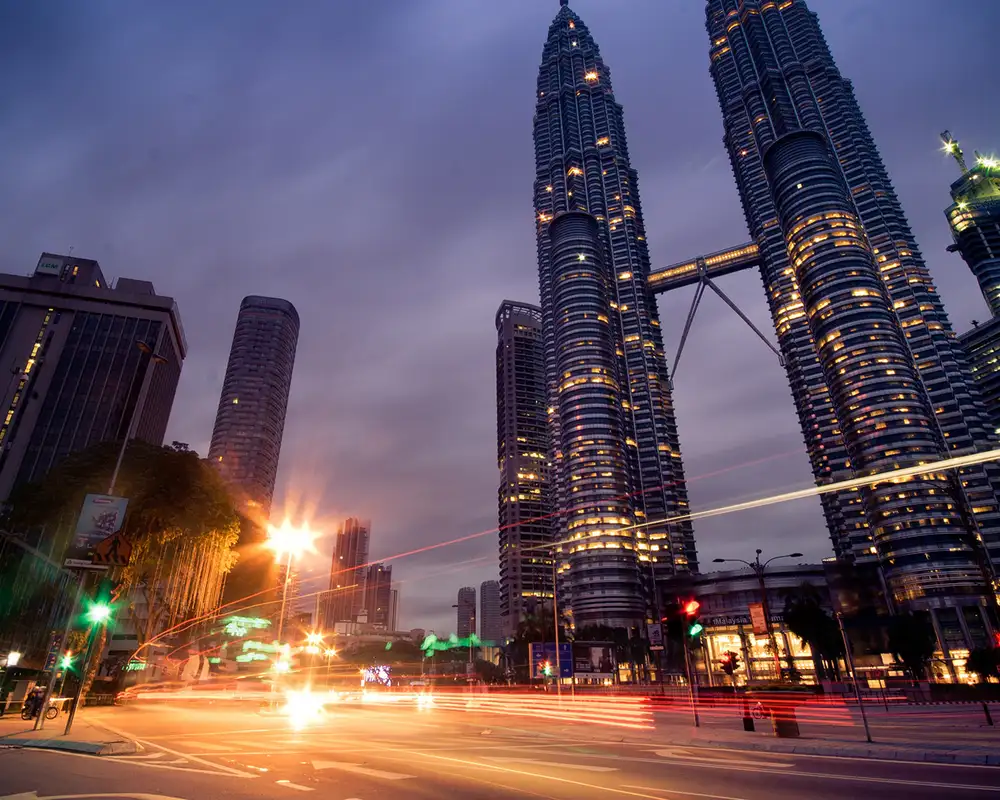 A View of Kuala Lumpur at Night
