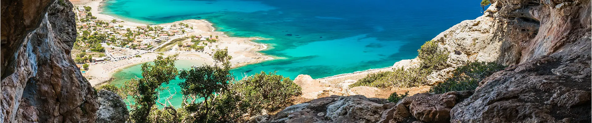 The view of the ocean from a cave, Crete