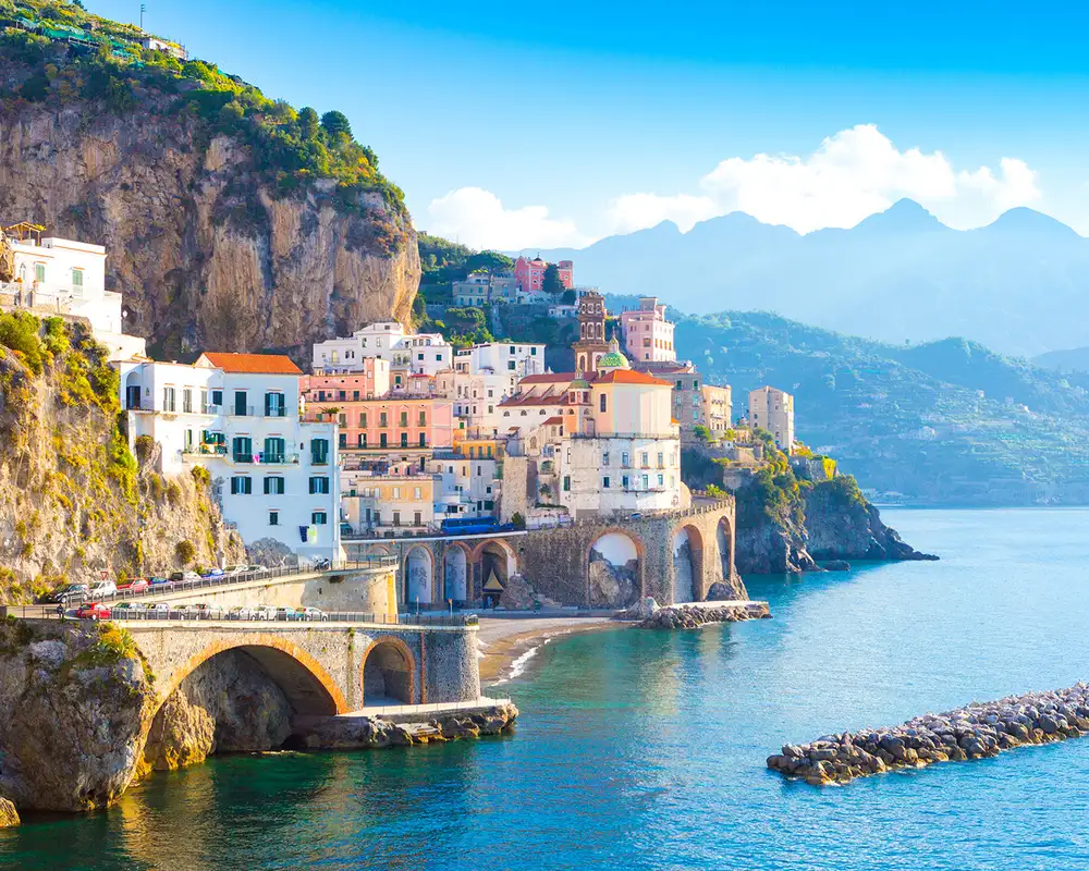 A cliff side town in the Western Mediterranean