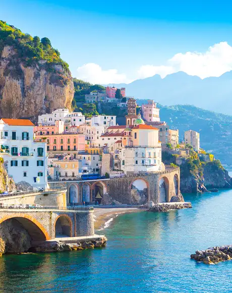 A cliff side town in the Western Mediterranean