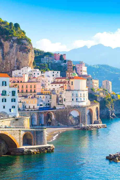 A cliff side town in the Western Mediterranean