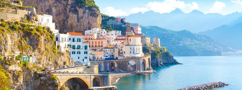 A cliff side town in the Western Mediterranean