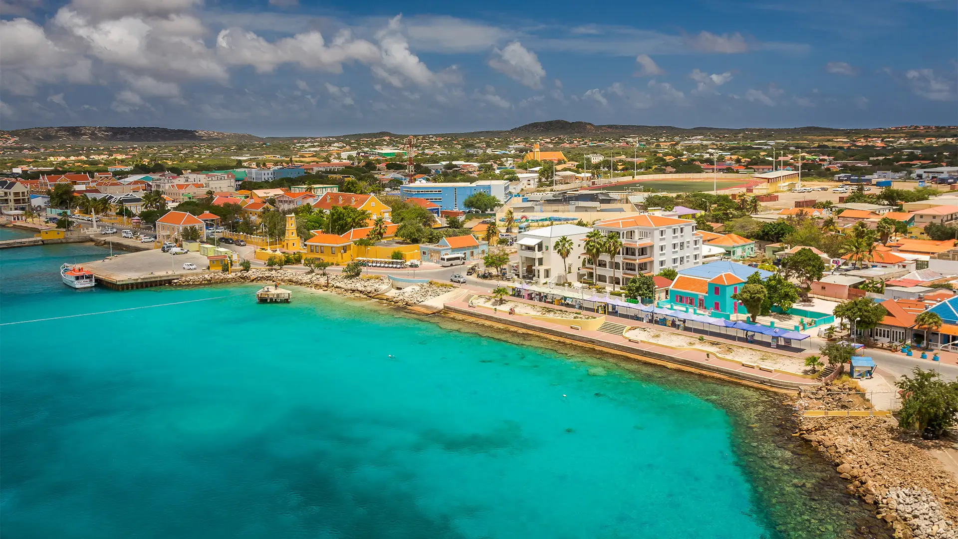 An Aerial view of the coast of Bonaire