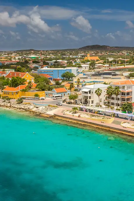 An Aerial view of the coast of Bonaire