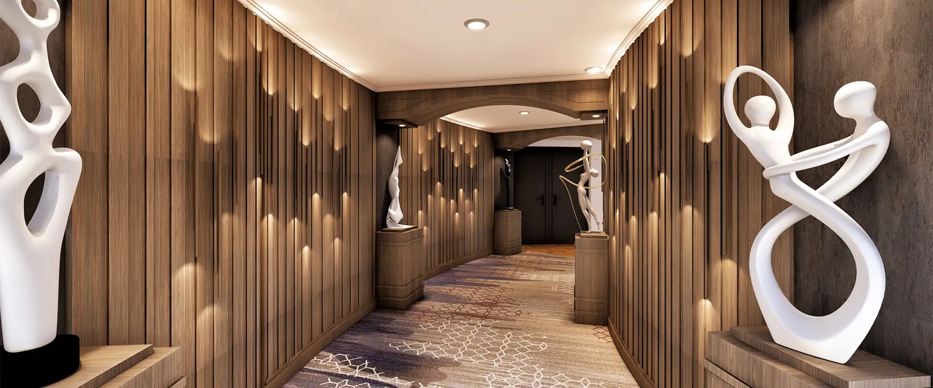 A View of the Hallway leading to the newly refurbished Cabaret Lounge aboard the Azamara Quest