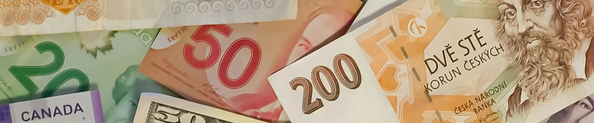 A range of currencies