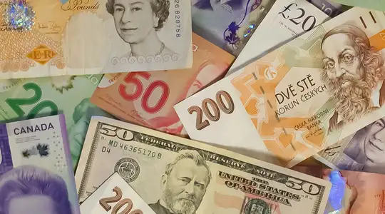 A range of currencies