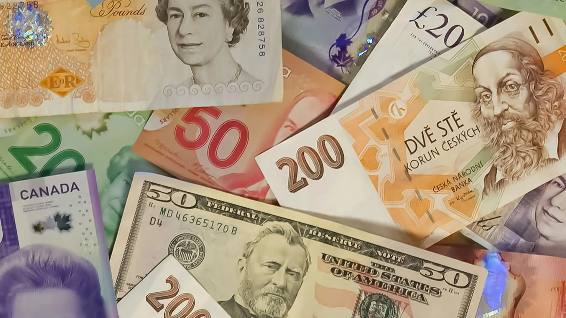 A range of currencies