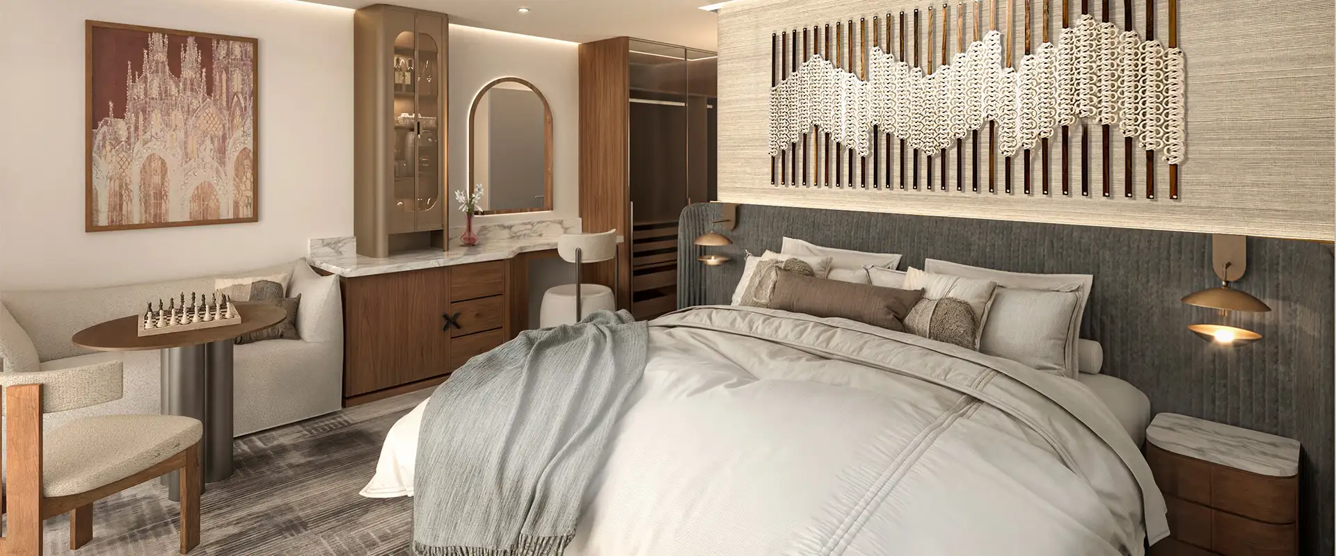 A View of the Skyline Infinite Balcony Suite aboard the Celebrity Compass