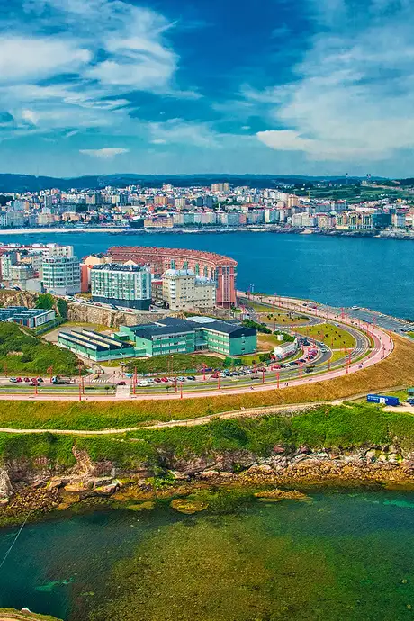 An Aerial View of La Coruna