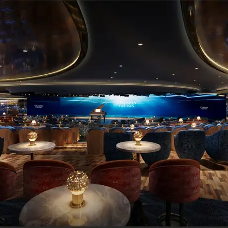 A View of the Lounge aboard the Oceania Sonata