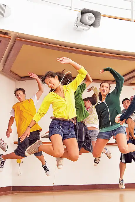 A Teen Dance class being taught on a Princess Ship