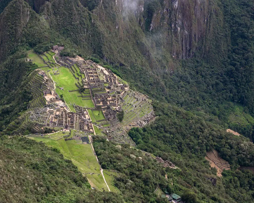 An Aerial view of Machu Picchu