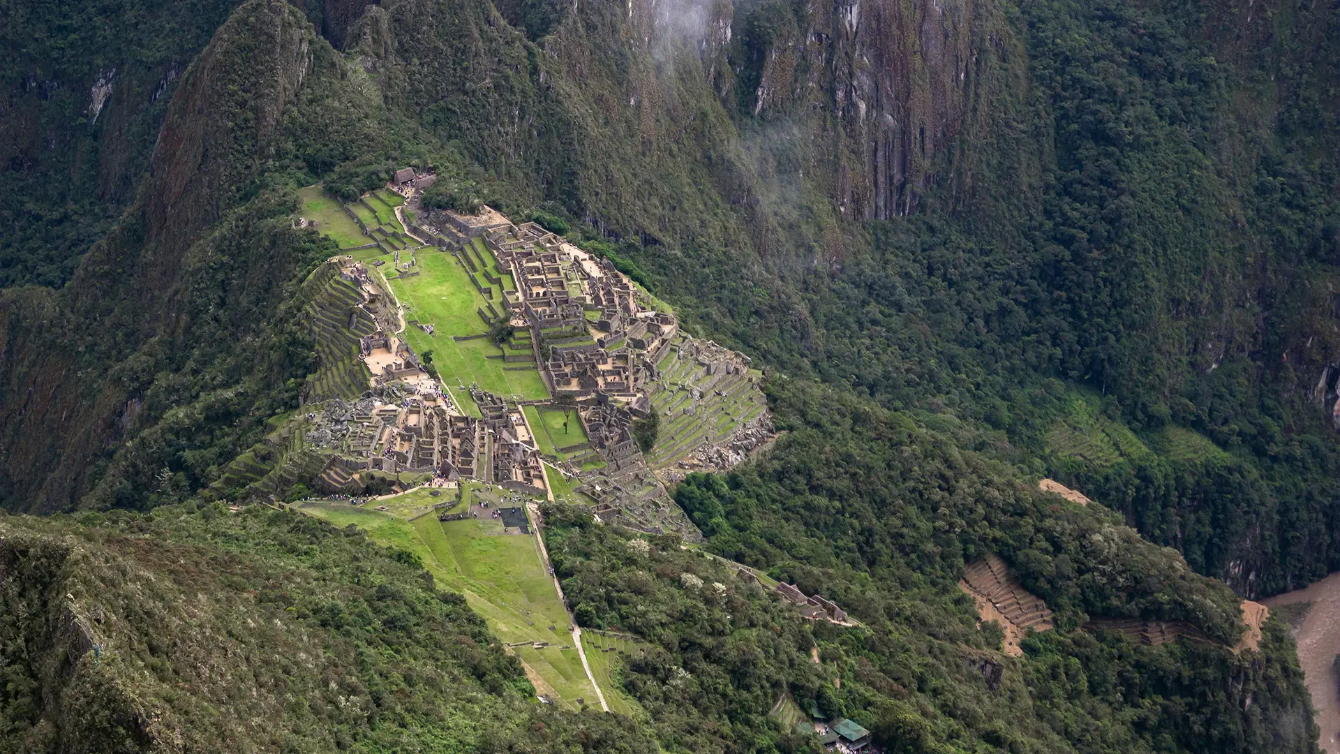 An Aerial view of Machu Picchu