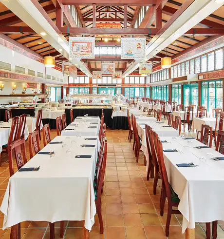 A View of the inside of the Marco Polo Restaurant at Port Aventura World