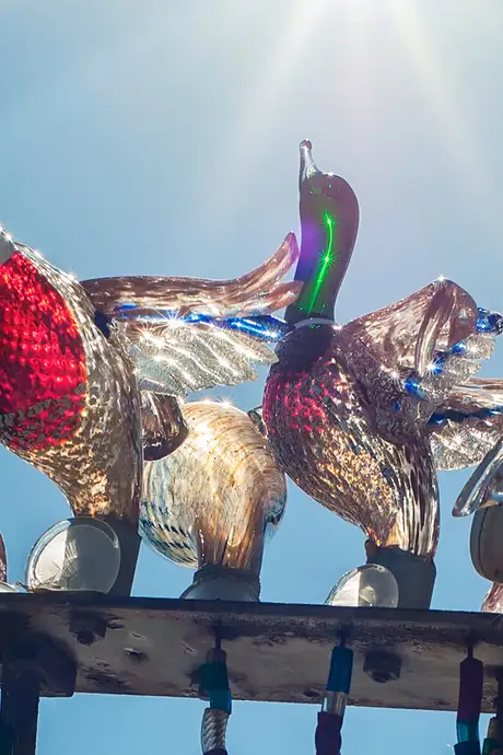 Some of the pieces of art you can see on the Murano Island Glass Blowing Tour in Lake Garda, Italy