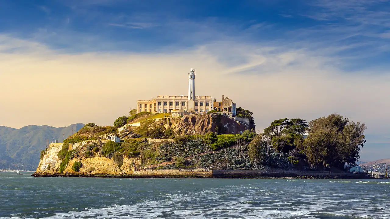 Alcatraz Island off the coast of San Francisco