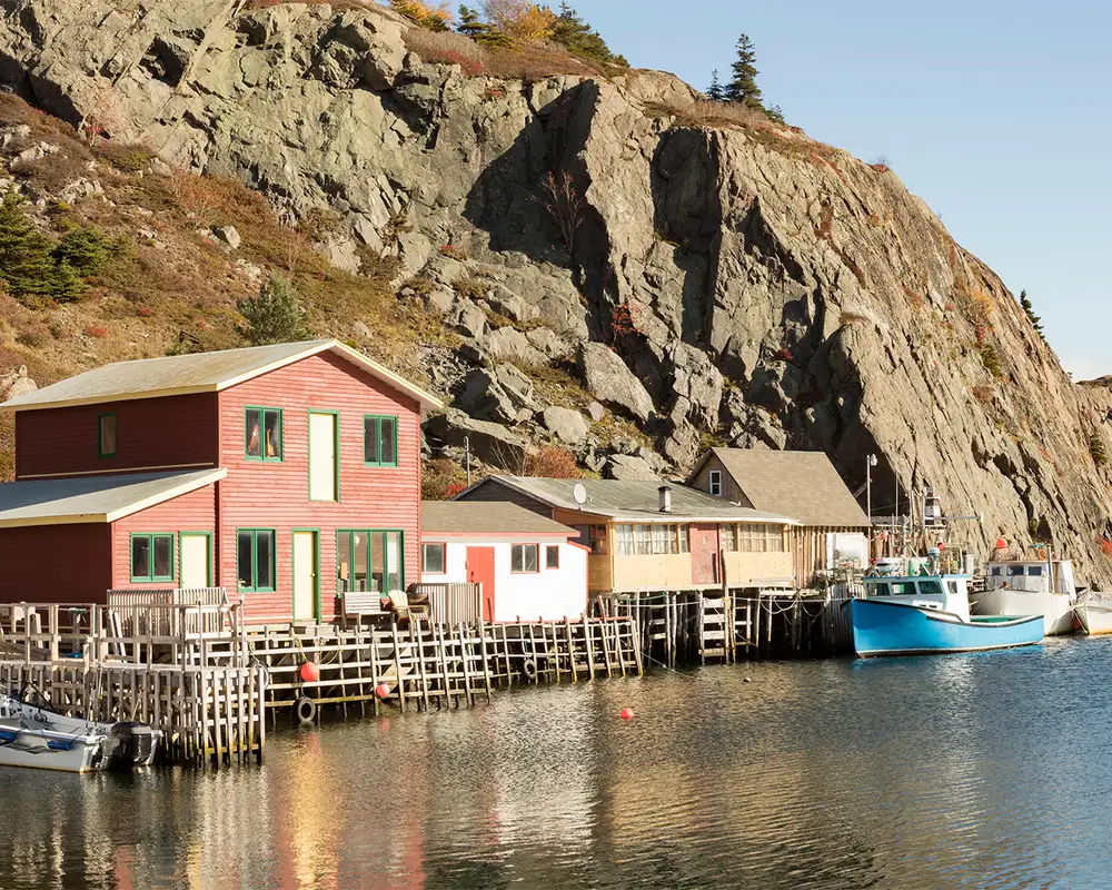 A View of Buildings on the water in Saint John
