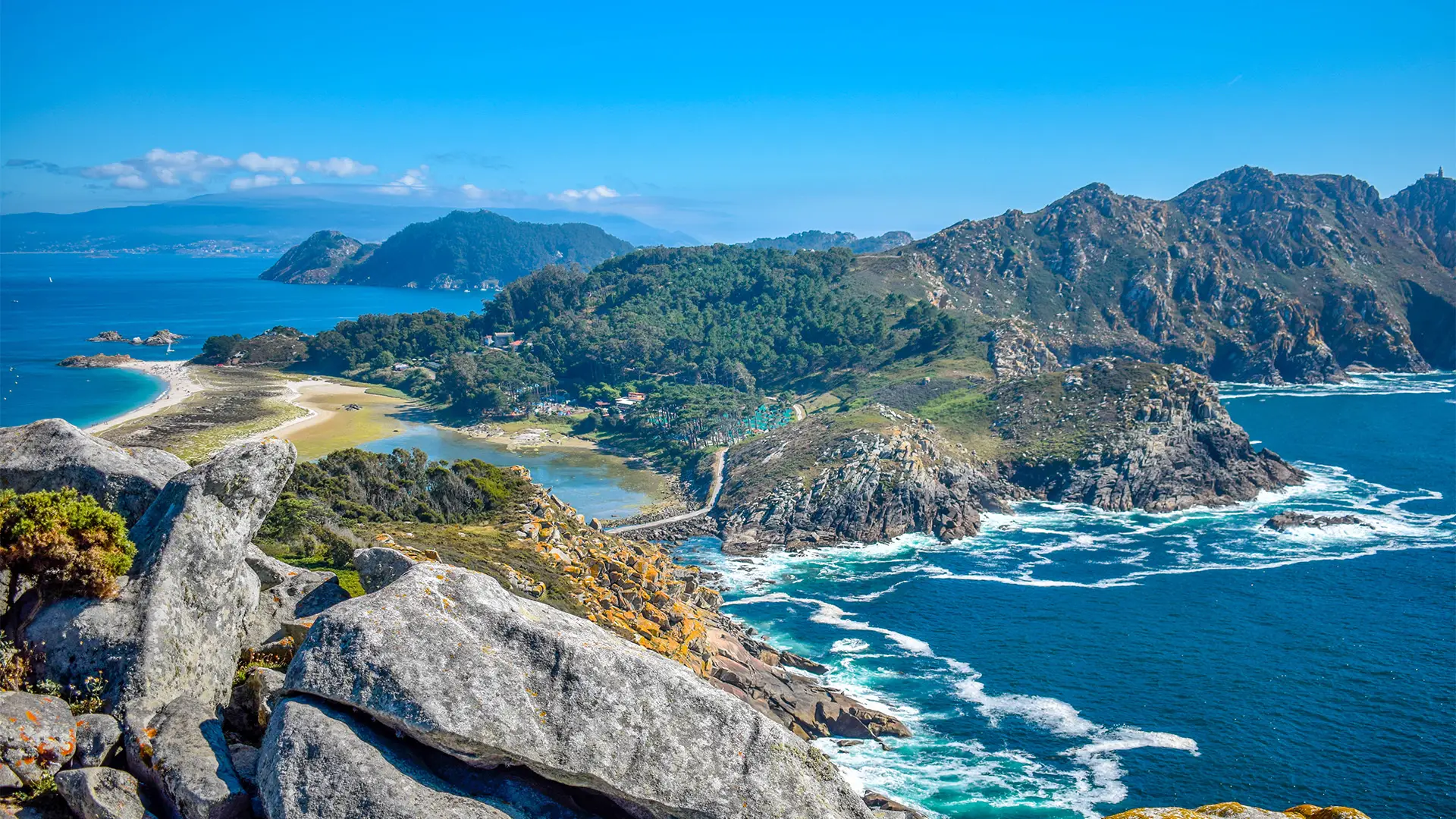 An Aerial View of the Coast of Vigo
