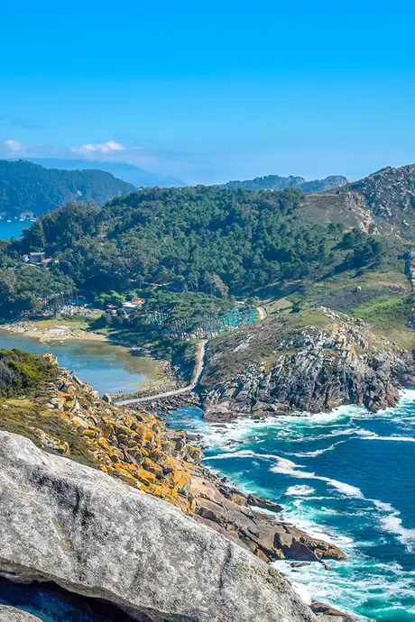 An Aerial View of the Coast of Vigo
