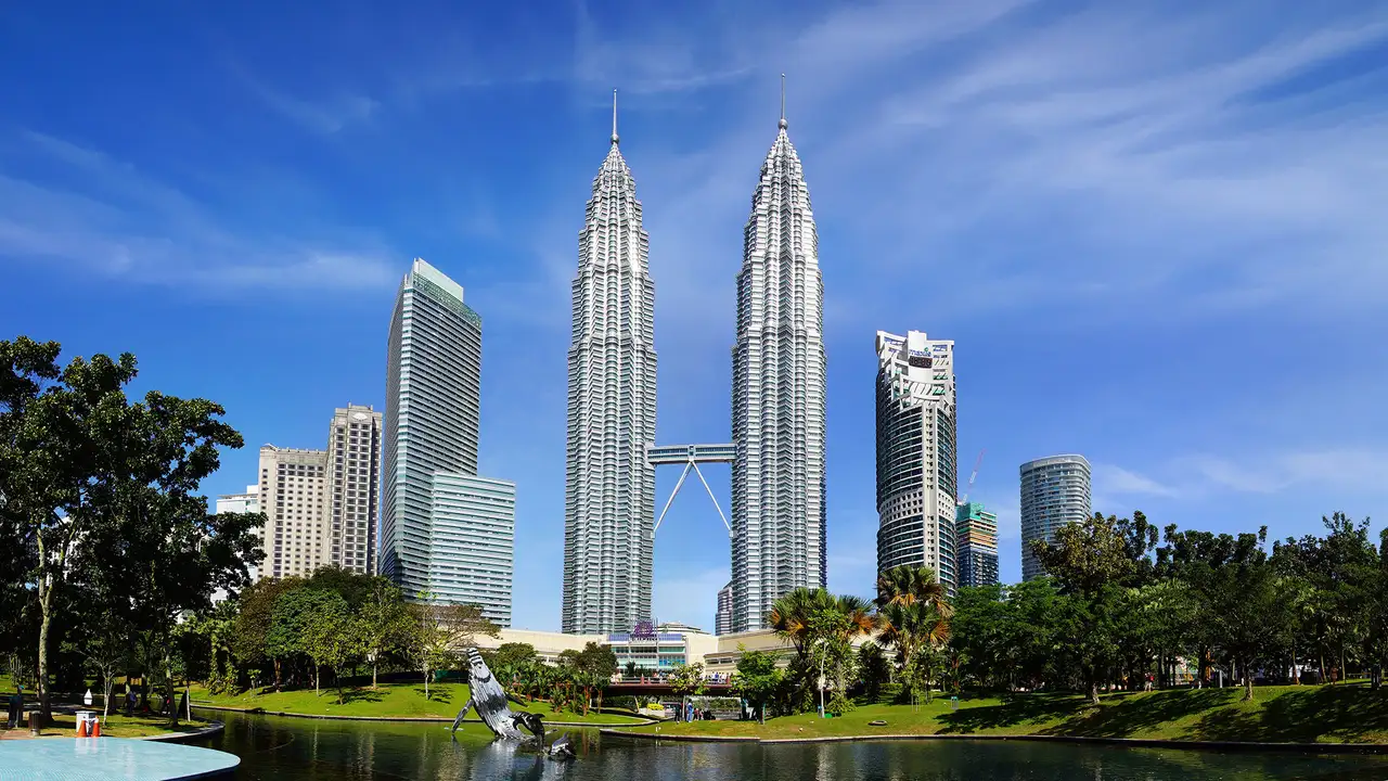 A View of the Petronas Towers in Kuala Lumpur