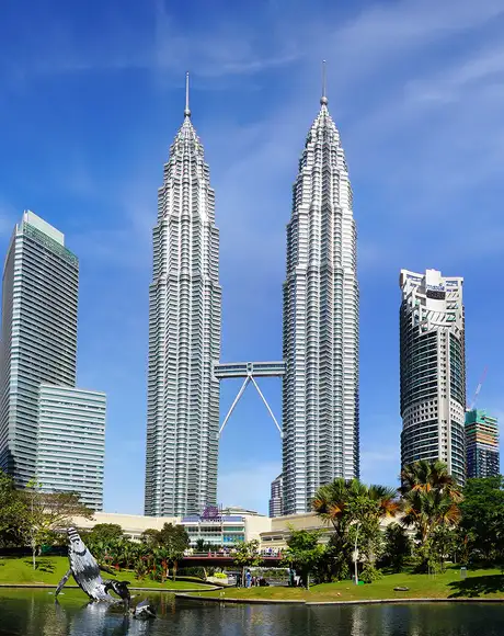 A View of the Petronas Towers in Kuala Lumpur
