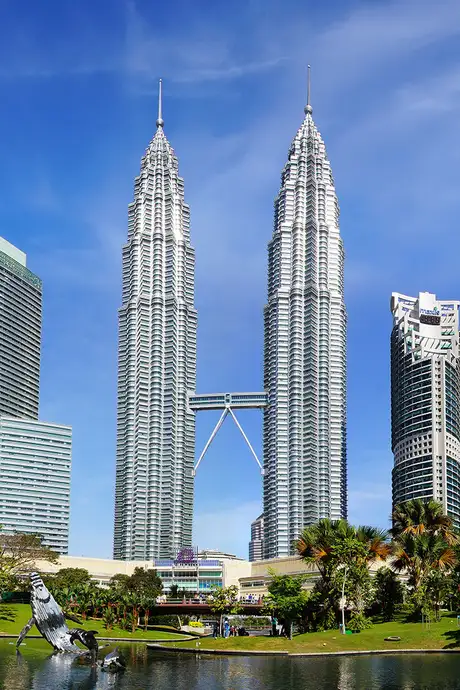A View of the Petronas Towers in Kuala Lumpur