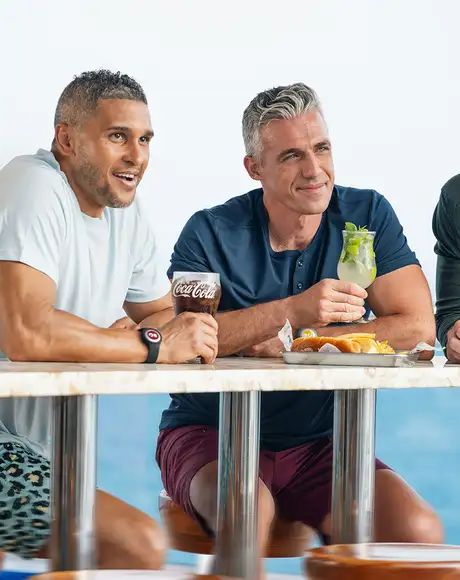 A group of Friends enjoying drinks aboard a Princess Cruise Ship