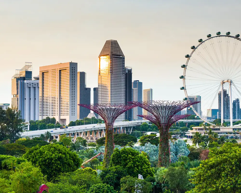 The skyline of Singapore