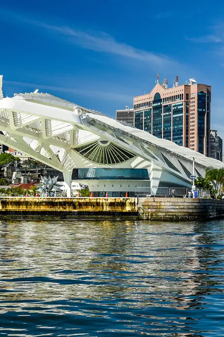 A view of the Museum of Tomorrow in Rio De Janeiro