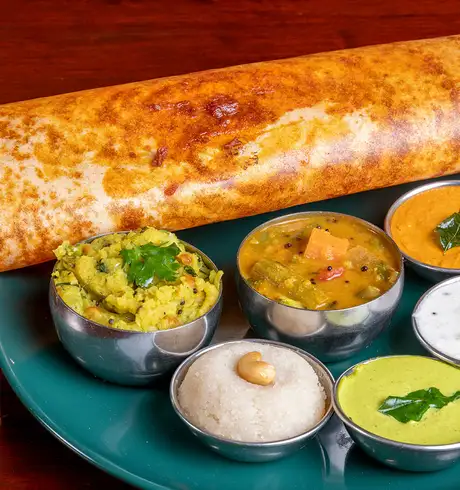 A Dosas, a Lentil and Fermented Rice Pancake