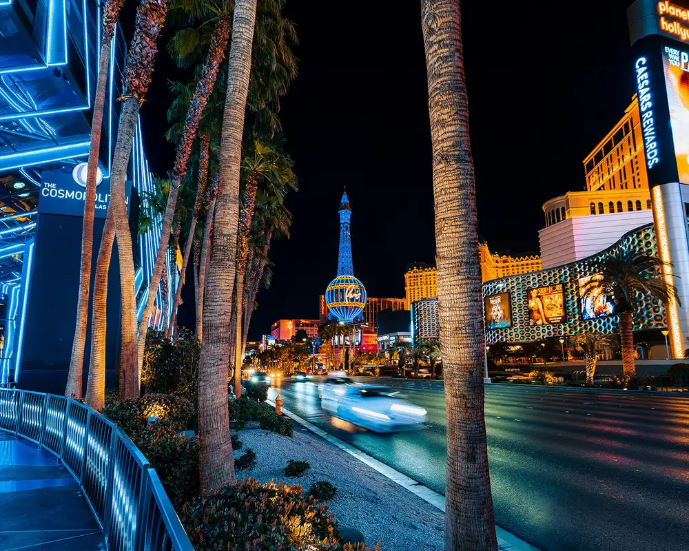 The Las Vegas strip at night