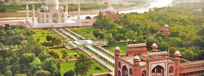 The Taj Mahal from above