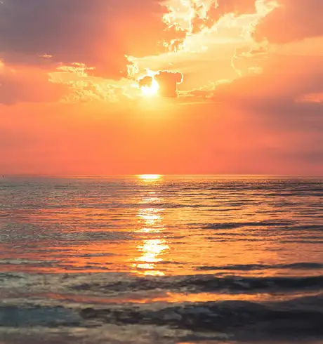 A Sunset over the Ocean