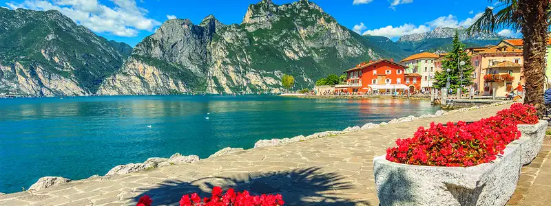 A panoramic view of Lake Garda